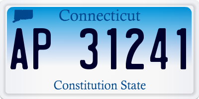 CT license plate AP31241