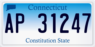 CT license plate AP31247
