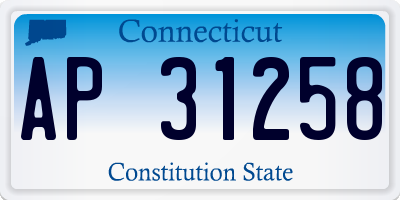 CT license plate AP31258