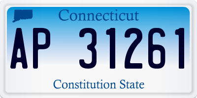CT license plate AP31261