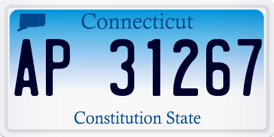CT license plate AP31267