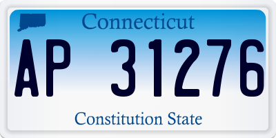 CT license plate AP31276