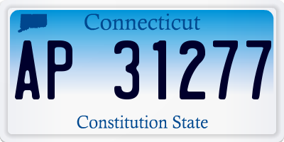CT license plate AP31277
