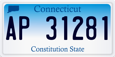 CT license plate AP31281