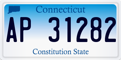 CT license plate AP31282
