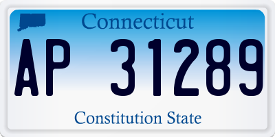 CT license plate AP31289