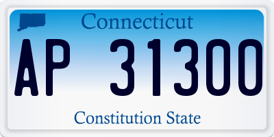 CT license plate AP31300