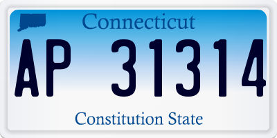 CT license plate AP31314