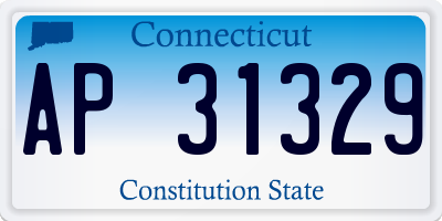 CT license plate AP31329