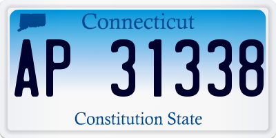 CT license plate AP31338