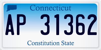 CT license plate AP31362