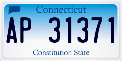 CT license plate AP31371