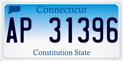 CT license plate AP31396