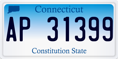 CT license plate AP31399