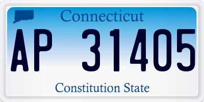 CT license plate AP31405