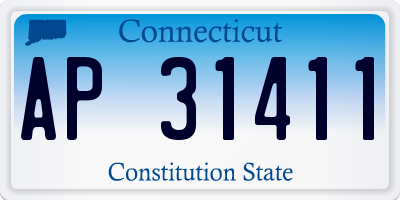 CT license plate AP31411