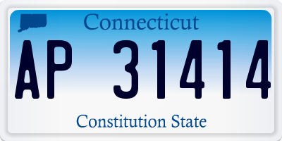 CT license plate AP31414