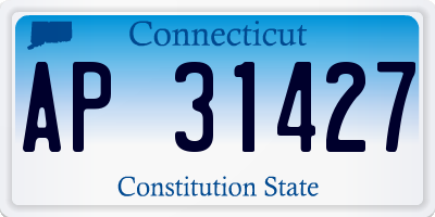 CT license plate AP31427