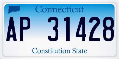 CT license plate AP31428