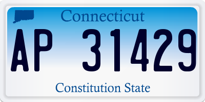CT license plate AP31429