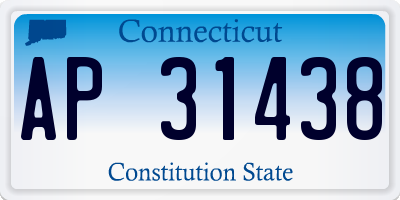 CT license plate AP31438