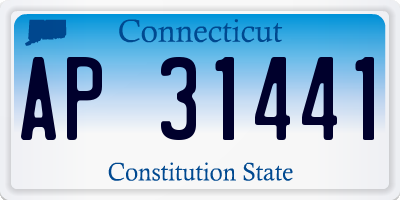 CT license plate AP31441