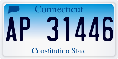 CT license plate AP31446