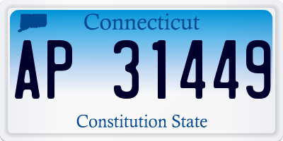 CT license plate AP31449