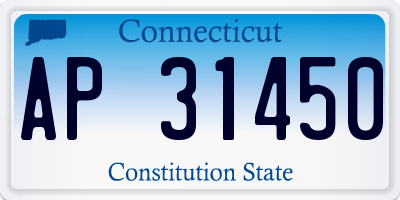 CT license plate AP31450