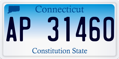 CT license plate AP31460