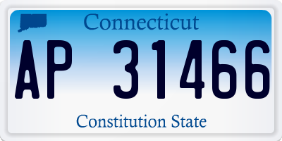 CT license plate AP31466