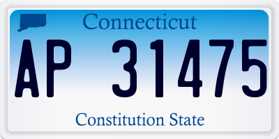 CT license plate AP31475