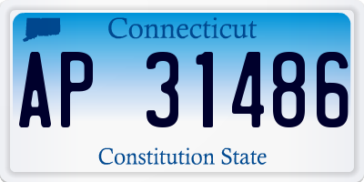 CT license plate AP31486