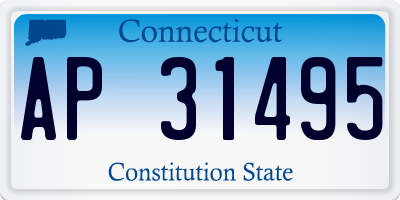 CT license plate AP31495