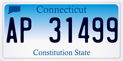 CT license plate AP31499
