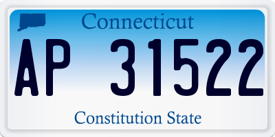 CT license plate AP31522