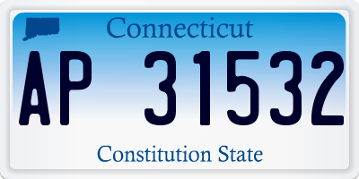 CT license plate AP31532