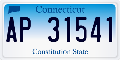 CT license plate AP31541