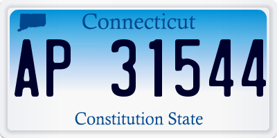 CT license plate AP31544