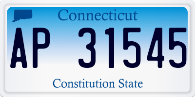 CT license plate AP31545