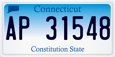 CT license plate AP31548