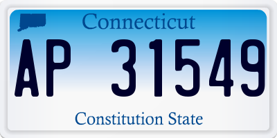 CT license plate AP31549