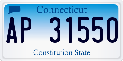 CT license plate AP31550