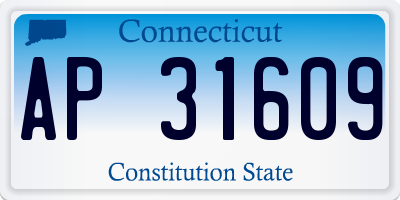 CT license plate AP31609
