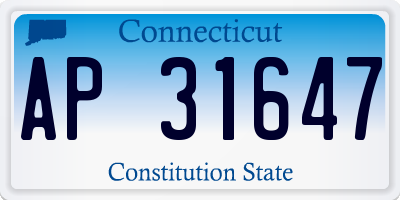 CT license plate AP31647