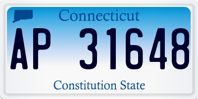 CT license plate AP31648