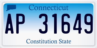 CT license plate AP31649