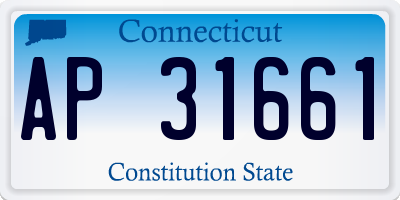 CT license plate AP31661