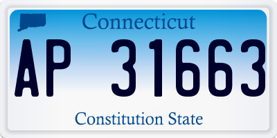 CT license plate AP31663