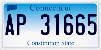 CT license plate AP31665